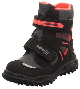 Superfit Jungen Husky Schneestiefel, Schwarz Rot 0020, 29 EU Schmal
