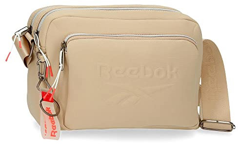 Reebok Noah Bandolera Dos Compartimentos Beige 25x18x7 cms Poliéster