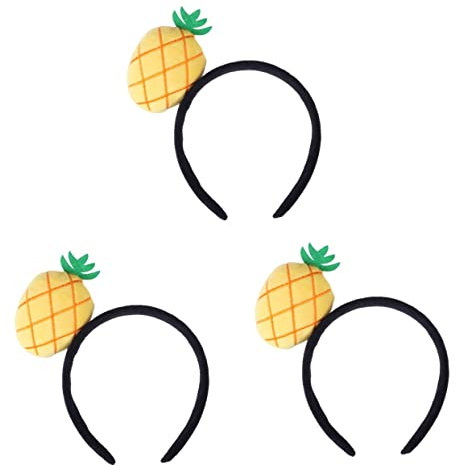 NOLITOY Haarschmuck Für Partys 3st Haarschmuck Plüsch Haarband Ananas-haarreifen Cosplay-kopfschmuck Obst Wenig Frisch