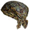 Cool4 Sommer Kopftuch Strand Bandana Meer Beanie Sonne Sonnenschutz Mütze Chemo Cap A04 (Schwarz mit Oliv braunen Floralmuster)