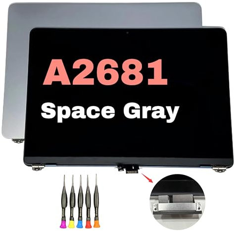 Pantalla LCD original A2681 de 13 pulgadas 2022 para MacBook Air M2 EMC 4074 A2681 Reemplazo de pantalla LCD (gris espacial)