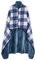heekpek Damen Schal Winter Übergroßer Warme Winterschal mit Knopf Weich Deckenschal Fleece Oversized Poncho Cape Pullover Unisex Dicker Winterschal, Blau(140 * 160cm)