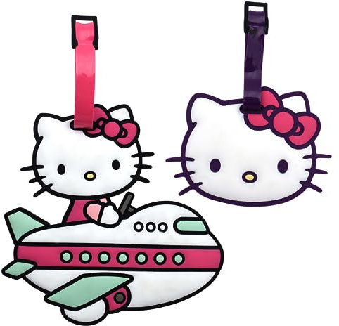 Hello Kitty Gepäckanhänger 2er Set, Vielseitiger Gepäckanhänger, Niedlicher Gepäckanhänger, Stylischer Gepäckanhänger, Gepäckanhänger für Ihre Kinder
