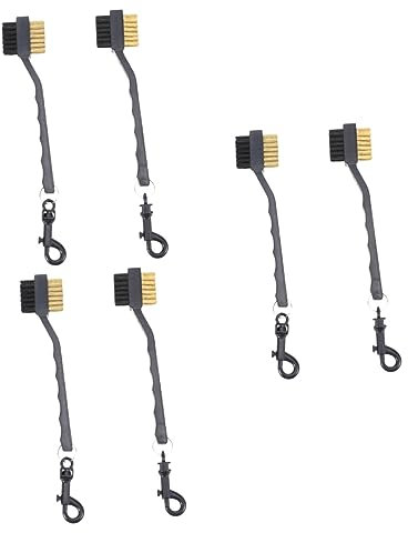Amosfun Golf Club Cleaner Brush 6 Pcs Golf Accessories Club Cleaner Club Cleaning Brush Dual Sided Club Brush Club Groove Cleaner Double Sided Brush
