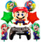 ballon Chukua 10 PCS Super Luftballons Geburtstag Deko Jungen Mädchen Ma-rio Folienballon Bros Geburtstagsdeko für Kindergeburtstag Ballon Thema Party Supplies Dekoration