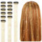 12 Stück Glitzer Haarsträhnen Lametta, 50,8 cm Haarschnüre Tinsel Hair Extensions Glitter Girls Zubehör Party Highlights Hair Tinsel Haarsträhnen Zum Einflechten Haarteil mit Klammer (Sekt)