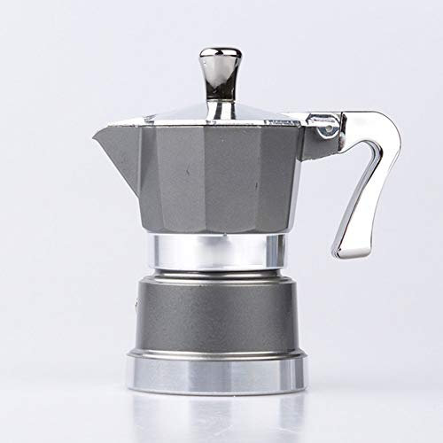 OQHAIR Moka Pot Mini Moka in Alluminio Caffettiera Moka Apparecchio per Il caffè Macchina per caffè Espresso Piano Cottura Macchine per Il caffè (Colore : Blu Dimensioni : 1 Tazza) (Grigi