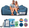 Chillbo Flap N Nap Lounger Aufblasbare Couch, Nautical Blue, XL