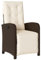 vidaXL Chaise Inclinable de Jardin Repose-Pied, Sièges avec Coussin, Fauteuils avec Dossier Terrasse, Moderne, Marron Résine Tressée