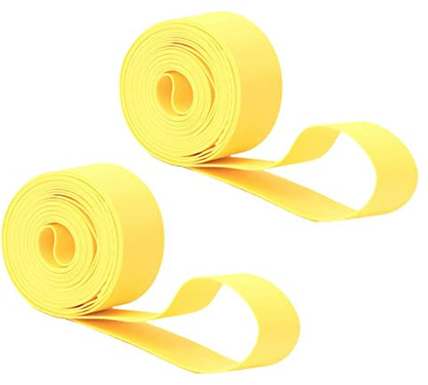 Aymzbd 2X Pannensicherer Gürtel für Fahrradreifen, 26 Zoll, 27,5 Zoll, 29 Zoll, Gelb, 29 Zoll x 20 mm