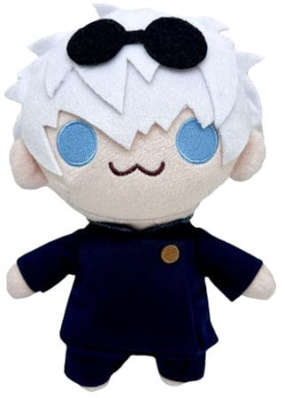 Jilijia Anime Spiel Plüsch Puppe Gojo Satoru Anime Stoffpuppe Cute Cushion Cartoon Image Kissen für Fans Geschenk 21CM