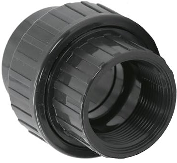 HAF® 1 raccord vissé en PVC Fittings avec manchon adhésif de 63 mm x filetage intérieur de 2 | Adaptateur en PVC U gris pour tuyaux de piscine et toutes les tuyauteries | Qualité : fabriqué en Europe