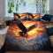 Ruiqieor Bettwäsche 135x200cm,Fliegender Golden Eagle Motiv Bettwäsche Set 3teilig,1 Bettbezug+2 Kissenbezug 80x80 cm,3D Tier gedruckte Kinder Bettwäsche（#14）