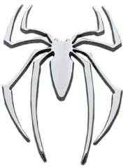 2 Pack 3D Metall Spinne Hochglanz Aufkleber, Selbstklebende Metall Spider Aufkleber Car Dekorative Aufkleber Typ6
