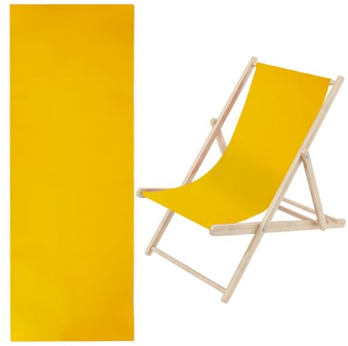 GORGECRAFT 1pz Repuesto para Silla de Playa Lona de 435x1165mm Tela Oxford Tela Dorada para Silla Repuesto de Eslinga Reclinable para Tomar el Sol Jardín Patio Relajación En la Playa