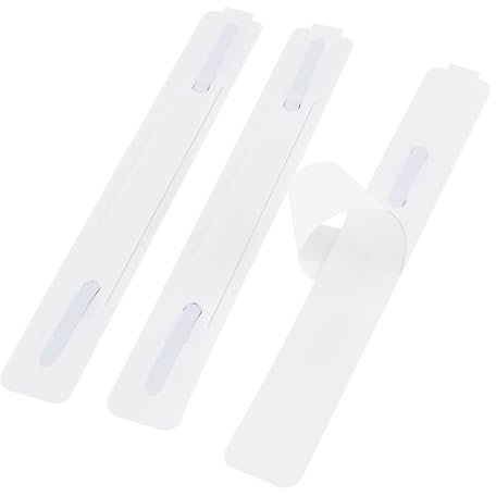 Abheftmechaniken selbstklebend | 150 x 20 mm, 3-teilig, weiß | Aktendulli | Abheftstreifen selbstklebend für Ordner, Mappen, Akten und Hefte (20)