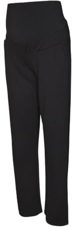 MAMALICIOUS Damen Mllif Straight JRS Pant Noos Hose, Schwarz, M EU