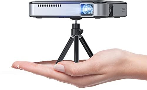 YOTON Y200 DLP Kurzdistanz Beamer mit Eingebautem Akku, Tragbarer Projektorz 1080P Full HD Unterstützung, Staubdicht Beamer Handy für Outdoor/Heimkino, Kompatibel mit Laptop,TV-Stick
