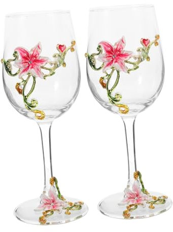 COLLBATH 2 Stück Emaille-weinbecher Aus Glas Rotweinbecher Schnapsglas Party-schnapsbecher Kelchglas