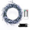 ZELUXDOT Guirnalda de luces 10m con 300 LEDs blancos fríos, cable de plata, enchufable para interiores, luces de hadas LED con control remoto para árbol de Navidad, plantas, dormitorio, jardín