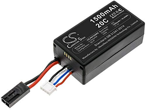 TECHTEK Battery 1500mAh compatible with [Parrot] AR.Drone 2.0 replaces AR.Drone 2.0
