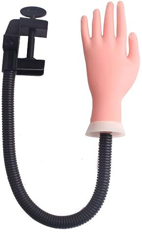 Practice Hand Model Fake Hand Training Hand Movable Flexible Hand with Stand Adjustable Practice Hand Model for Acrylic Nails Manicure Tool
