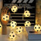 ELINKUME Lichterketten 20LEDs Fußball Dekoration Moderne Kugeln Modellierung Innendekoration Beleuchtung Warmweiß Licht 3M/9.84ft Länge Geeignet für Thema Party/Home Decor