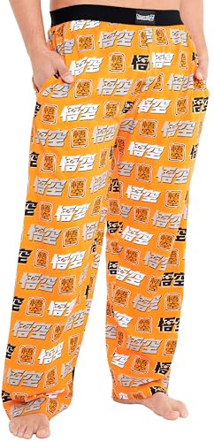 Dragon Ball Z Bas de Pyjama Homme Ado Pantalon Pyjama Détente Anime avec Poches Vêtements de Nuit Homme Cadeau Geek