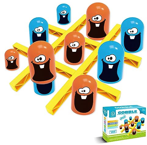 Tic Tac Toe Spiel,Big Eat Small Game,ZoneYan Brettspiel Interaktives Tischspiele,2 Spieler Brettspiele,Tic Tac Toe Spielzeuge,Eltern Kind Interaktion Kinder Spiele,Klassisches Familien Brettspiel