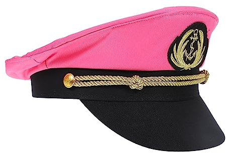 Holibanna Matrosenhut Mit Stickdesign Für Erwachsene Kapitänsmütze Für Damen Und Herren Bootshut Für Cosplay Und Maritime Partys