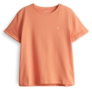 OPUS Damen Kurzarmshirt | T-Shirt SERZ Regular aus Organic Cotton Pale orange, 40