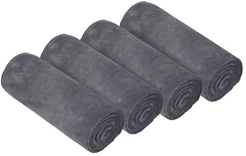HAGOT 4 Pack Asciugamano Sportivo in Microfibra, Super Assorbente e Traspirante, Leggero, ad Asciugatura Rapida, per Yoga, Campeggio, Palestra, Fitness, 75 cm x 35 cm