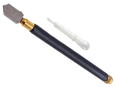 MIUYTRN TOYO TC-17 Öl-Glasschneider, Metallgriff, Diamant, Gerader Kopf, Schneidwerkzeug, Neu, Schwarz cuicui
