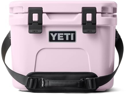 YETI Roadie 15 Hard Cooler with DoubleDuty Shoulder Strap, Cherry Blossom