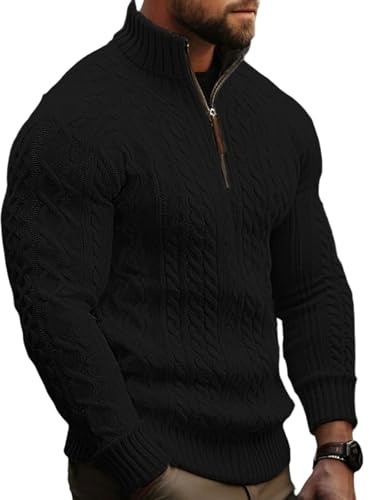 TOFOTL Pull Homme Manches Longues,Thermal sous-Pull Ado Travail Mode Jumpers,sous Luxe Elegant Pullover