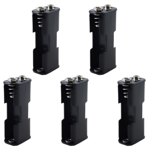 Ubric 5pcs 2x AA Mignon Battery Holder with Push Button Con-nection – Reliable Power Supply for DIY Electronics & Small Devices