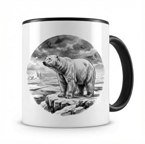 Samunshi® Eisbär Tasse Eisbär in der Wildnis Teetasse oder Kaffeetasse für Tierfreunde Tier Tassen zum Geburtstag Mug for Kaffee Tee