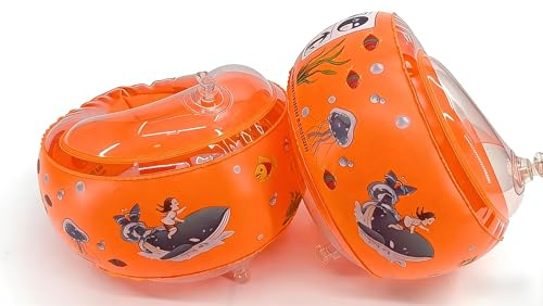 Schwimmflügel für Kinder 1-6 Jahre, Schwimmhilfe - 3 Unzerbrechlicher PE-Schaumkern mit Sicherheitsventil -Optimaler Auftrieb, Komfortables Antirutsch-Design für Sicheres Schwimmen Lernen (Grün)