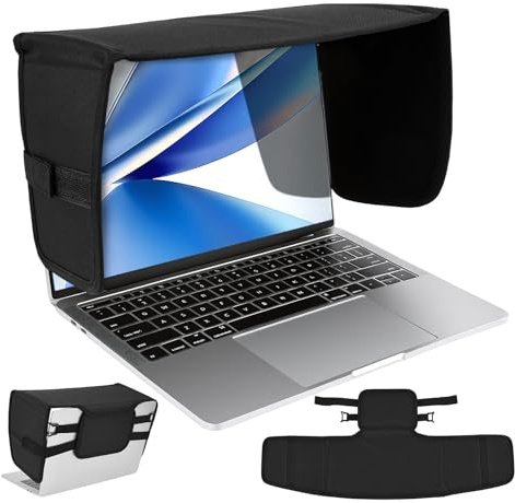 Laptop Sun Shade for Working Outside Foldable Glare Sun Hood for 15-16 Inch Laptop Tent Outdoor Privacy Protection for Office and Home Use