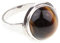 c-c Damen Ring Edelstein Tigerauge braun-gold/Ringgröße 54 / Silber 835/000