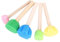 Zerodis 5 Stücke Kinder Malen Schwämme Bunte Mini DIY Malerei Schwamm Dichtungen Pinsel Werkzeug Holzgriff Eva Schwamm Roller Pinsel Graffiti Werkzeug für Kinder Malen