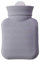 Hershii - Borsa per acqua calda in silicone per microonde, con copertura a maglia, per alleviare il dolore, per donne e ragazze mestruali, per terapia del caldo e del freddo (grigio, 300 ml)