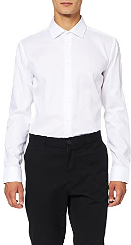 Seidensticker Herren Business-Hemd - Extra Slim Fit - Bügelfrei - Kent-Kragen - Langarm - 100% Baumwolle, Weiß, 40 EU