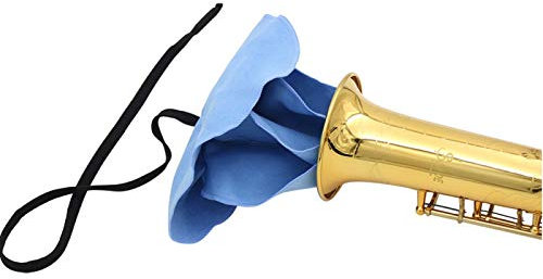 Saxophon-Reinigungswerkzeug Saxophone Mataintence Reinigungstuch für Sax Pull Through Neck Body Cleaner Tuch(Blau)