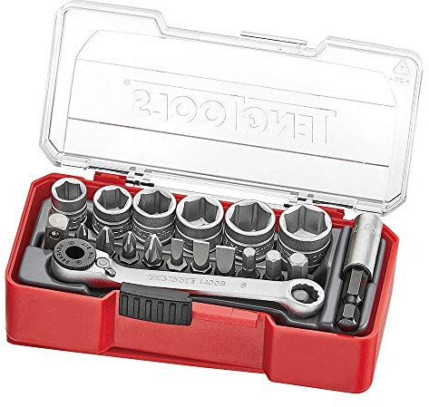 Teng TJ1419 TJ Mini 1/4 Socket Set 19 Piece TTTJ04 Tray Compatible
