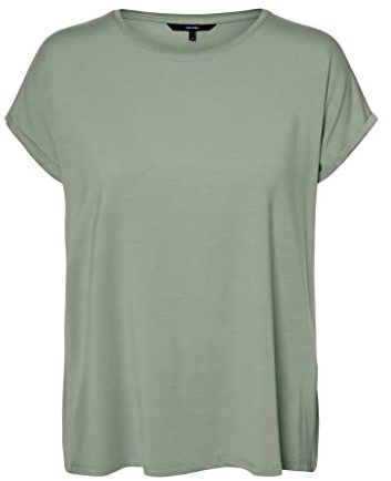 VERO MODA Women's Vmava Plain Ss Ga Noos Top, Desert Sage, XL