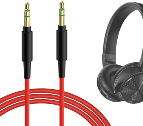 GEEKRIA QuickFit Audio Kabel Kompatibel mit Jabra REVO, Move Style Edition, Elite 85h, Philips Fidelio L3, A4216, H6506, SHP9500, SHP6000 Kopfhörer, 3.5mm AUX Ersatz-Stereokabel für Kopfhörer (1.2m)