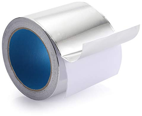 BlueNatHxRPR 4 inch x 65 feet Thickness 4.0 mil/0.1mm Aluminum Foil Tape Aluminum Air Duct Tape Professional Adhesive Aluminum Foil Tape for HVAC Pipe Repairs or More