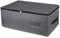IHOMAGIC 49L Ultra Große Unterbettkommode, Unterbett Aufbewahrungstasche mit Reißverschluss und Griffe, Faltbare Organisator für Bettdecken, Kissen, Kleidung 56x35x25cm (Dunkelgrau)