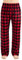JTPW Men's 100% Cotton Flannel Sleep Pajama Pants With Pockets, Black Red Check, Size: M